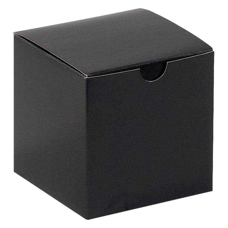 4 x 4 x 4" Black Gloss Gift Boxes (GB444BK) Case Of 100
