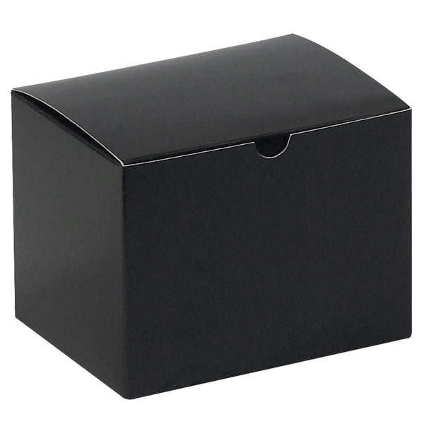 6 x 4 1/2 x 4 1/2" Black Gloss Gift Boxes, Case Of 100 Case Of 100