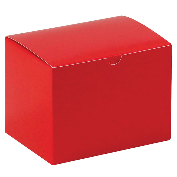 6 x 4 1/2 x 4 1/2" Holiday Red Gift Boxes (GB644R) Case Of 100