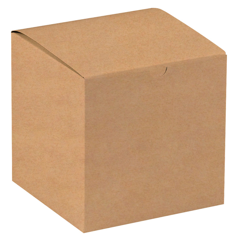 6 x 6 x 6" Kraft Gift Boxes (GB666K) Case Of 100