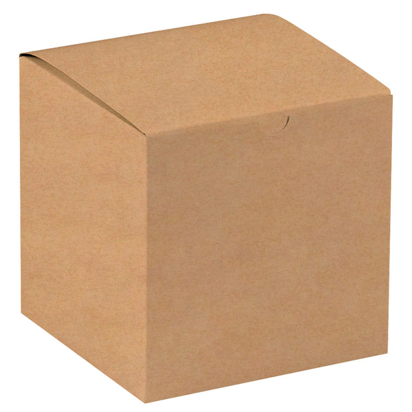 7 x 7 x 7" Kraft Gift Boxes (GB777K) Case Of 100