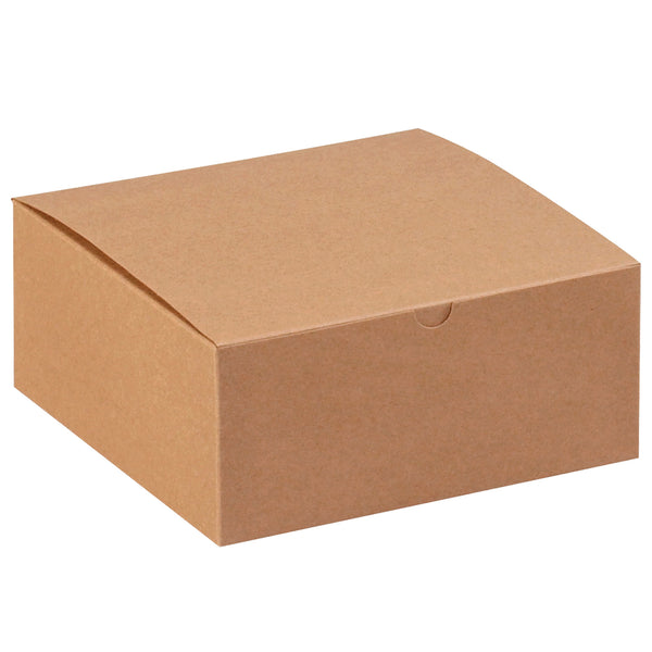 8 x 8 x 3 1/2" Kraft Gift Boxes (GB883K) Case Of 100