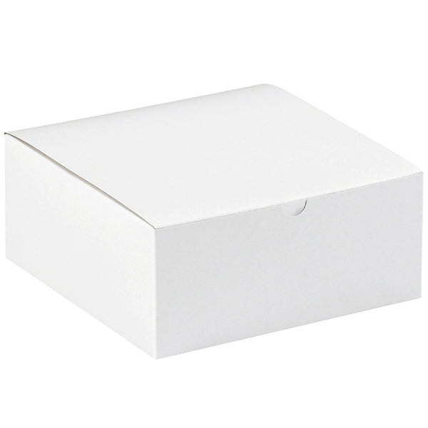 8 x 8 x 3 1/2" White Gift Boxes (GB883) Case Of 100
