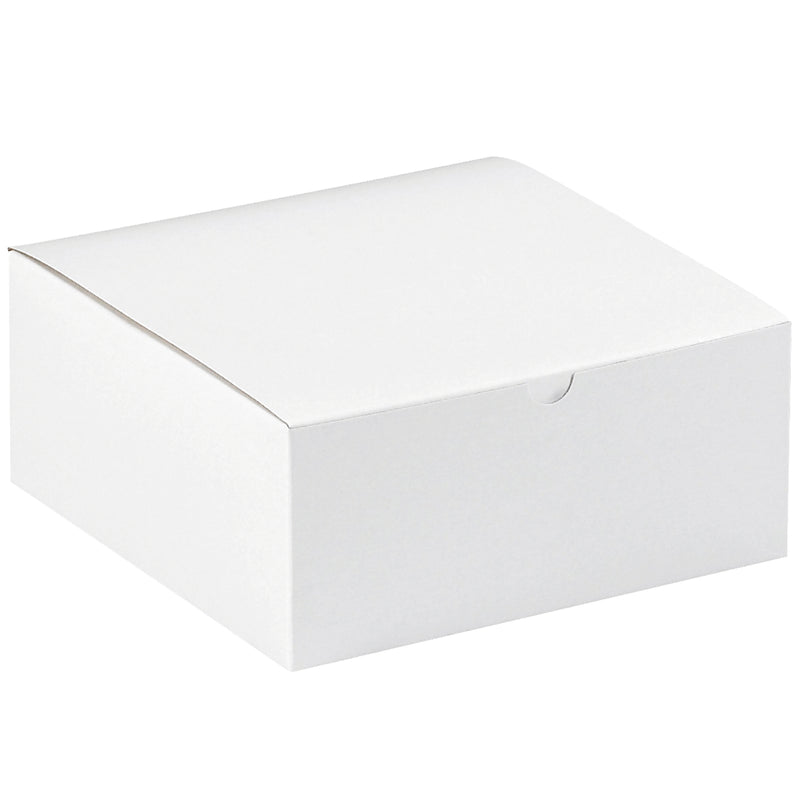 8 x 8 x 3 1/2" White Gift Boxes (GB883) Case Of 100