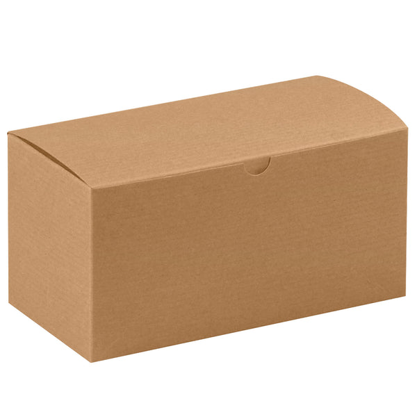 9 x 4 1/2 x 4 1/2" Kraft Gift Boxes (GB944K) Case Of 100