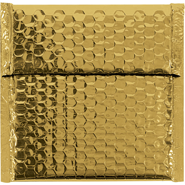 7 x 6 3/4" Gold Glamour Bubble Mailers, Case Of 72 Case Of 72