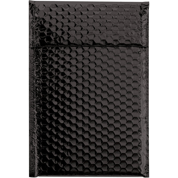 7 1/2 x 11" Black Glamour Bubble Mailers, Case Of 72 Case Of 72