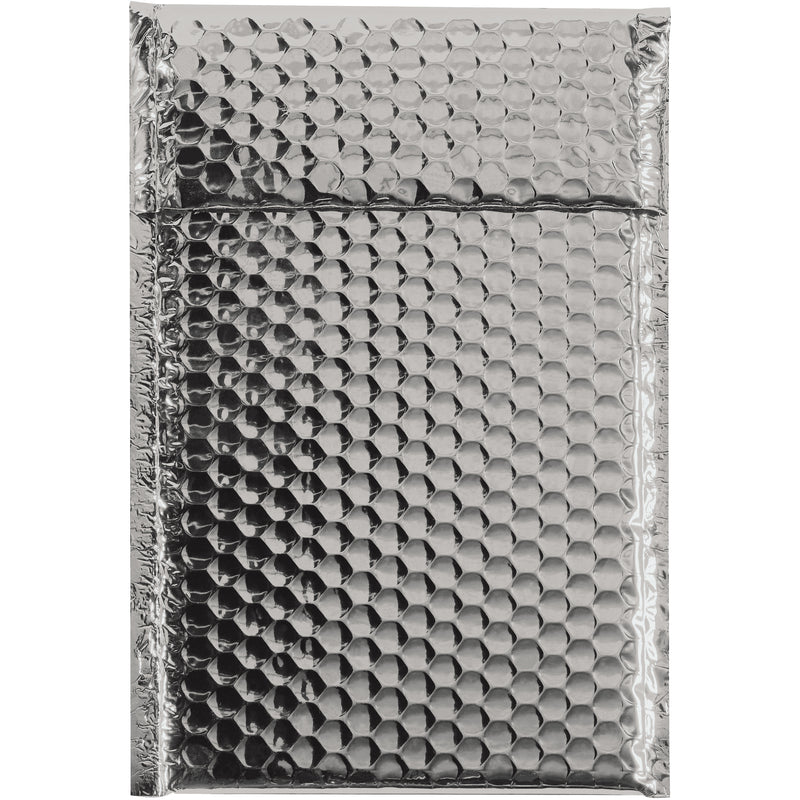 7 1/2 x 11" Silver Glamour Bubble Mailers, Case Of 72 Case Of 72