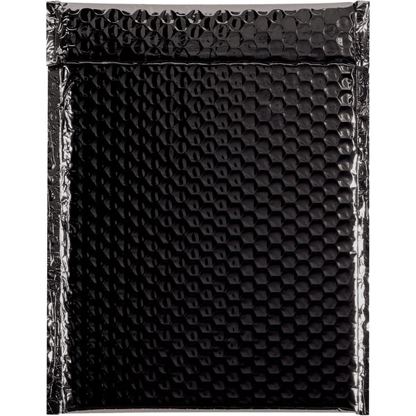 9 x 11 1/2" Black Glamour Bubble Mailers, Case Of 100 Case Of 100