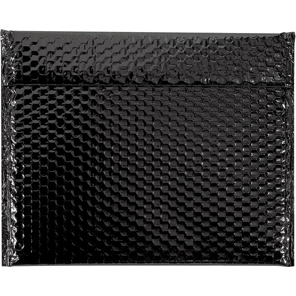 13 3/4 x 11" Black Glamour Bubble Mailers, Case Of 48 Case Of 48