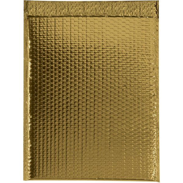 13 x 17 1/2" Gold Glamour Bubble Mailers, Case Of 100 Case Of 100