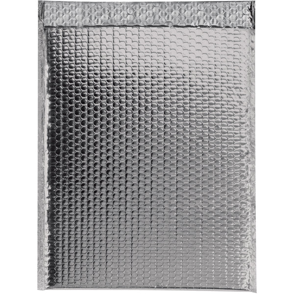 13 x 17 1/2" Silver Glamour Bubble Mailers, Case Of 100 Case Of 100