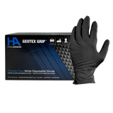 Hand Armor® Nitrile Textured Gloves, Powder Free, 9 mil, Black, xXL, Box of 100 (HOSGDNT107BKXX) Box of 100
