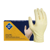 Safety Zone® Latex Powder Free 8 mil Total Grip Exam Gloves, Natural, Med, Box of 100 (SZNGL-L165FM) Box of 100