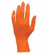 Safety Zone® Nitrile Powder Free 5.5 mil Exam Gloves, Orange, Lrg, Box of 100 (SZNGL-N105ORFL) Box of 100