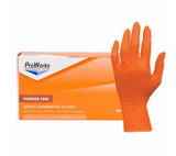 Safety Zone® Nitrile Powder Free 5.5 mil Exam Gloves, Orange, XL, Box of 100 (SZNGL-N105ORFX) Box of 100