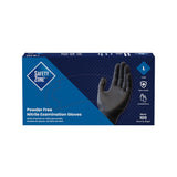 Safety Zone® Nitrile Powder Free 5 mil Exam Gloves, Black, Lrg, Case of 1000 (SZNGL-N145FL) Case of 1000