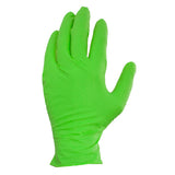 Safety Zone® Nitrile Powder Free 9 mil Pyramid Grip® Gloves Neon Green 2XL, Box of 100 (SZNGL-NT107NGFXX) Box of 100