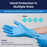 Safety Zone® Synthetic Vinyl Powder Free 4.5 mil Gloves, Blue, Lrg, Case of 1000 (SZNGL-VN104BFL) Case of 1000