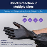 Safety Zone® Synthetic Vinyl Powder Free 4.5 mil Gloves, Black, XL, Case of 1000 (SZNGL-VN104BKFX) Case of 1000