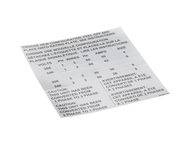 Garland 4533009 Kit, Elec Phase Convert Full S (GL4533009) Each