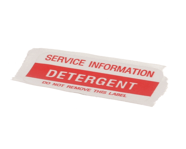 Glastender 01000485 Decal, .75X1.877, Detergent (GLA01000485) Each