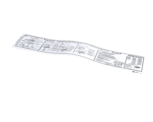 Glastender 01000488 Decal, Cleaning Instructions, (GLA01000488) Each