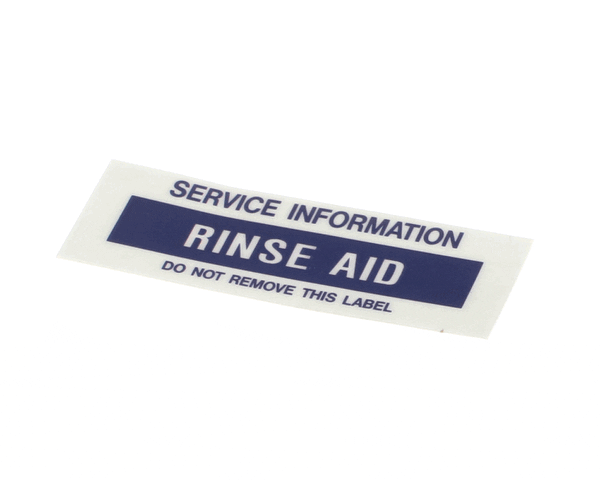 Glastender 01000489 Decal, .75X1.877, Rinse Aid, G (GLA01000489) Each