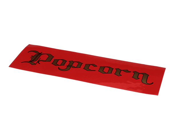 Gold Medal Products 58001 Decal Popcorn Front Glass (GLDM58001) Each