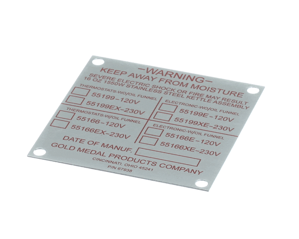 Gold Medal Products 67938 Cover Kettle Junction Box (GLDM67938) Each