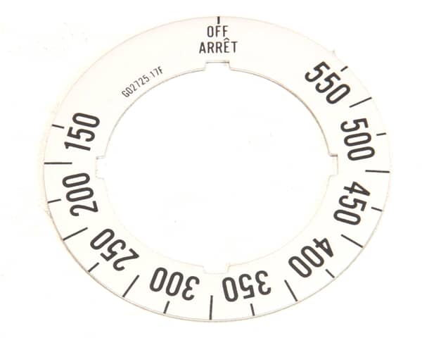 Garland G02725-17 Dial Insert (Off/150F/550F) (GLG02725-17) Each
