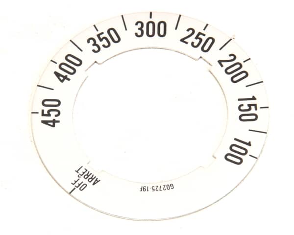 Garland G02725-19 Dial Insert (Off/450F/100F) (GLG02725-19) Each