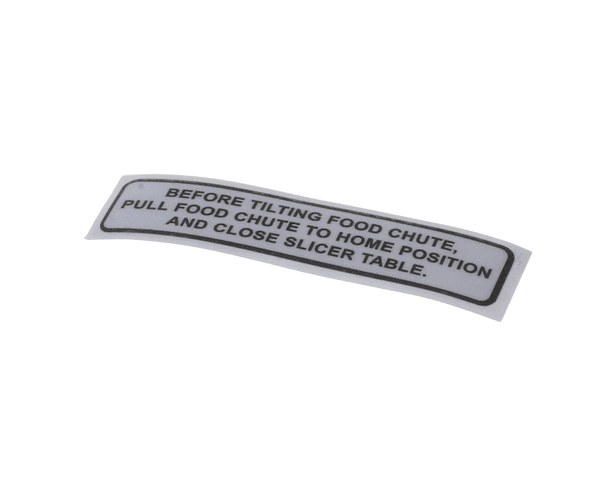 Globe 920196 Carriage Tilt Label (GLO920196) Each
