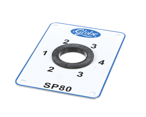 Globe X80E04 1-4 Speed Selection Plate (GLOX80E04) Each