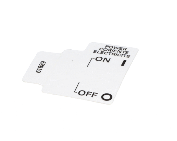 Crathco Grindmaster Cecilware 61889 Label, Power On/Off Pic (GM61889) Each