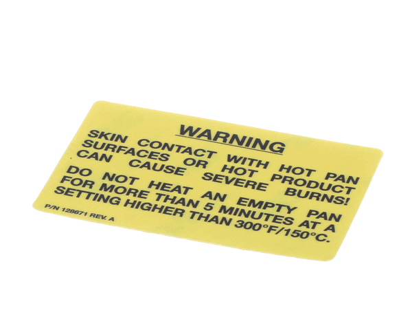 Groen 128671 Label, Warning, Hot Surface (GR128671) Each