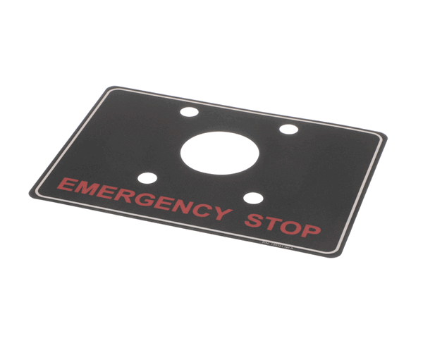 Groen 135321 Label, Emergency Stop, (GR135321) Each