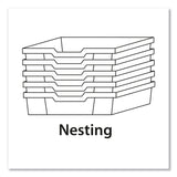 Gratnells F1 Shallow Trays for Gratnells Storage Frames and Trolleys, 1 Section, 1.85 gal, 12.28" x 16.81" x 3.25", Light Gray, 8/Pack (GTSFS0119P8) Each