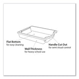 Gratnells F1 Shallow Trays for Gratnells Storage Frames and Trolleys, 1 Section, 1.85 gal, 12.28" x 16.81" x 3.25", Light Gray, 8/Pack (GTSFS0119P8) Each