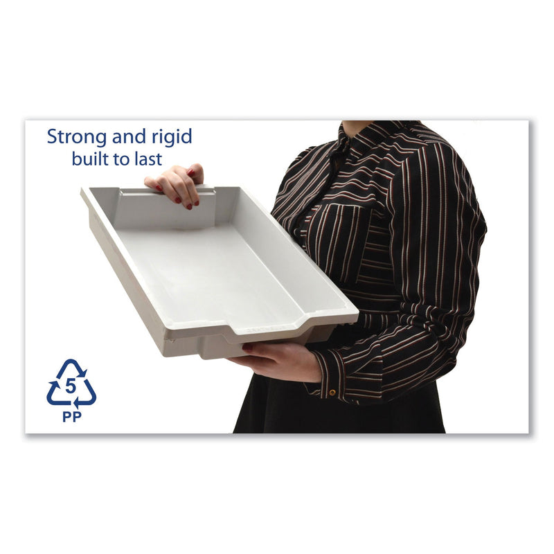 Gratnells F1 Shallow Trays for Gratnells Storage Frames and Trolleys, 1 Section, 1.85 gal, 12.28" x 16.81" x 3.25", Light Gray, 8/Pack (GTSFS0119P8) Each