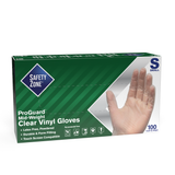 Safety Zone® Vinyl Powdered 3 mil Gloves, Clear, Sm, Case of 1000 (SZNGVDR-SM-1) Case of 1000