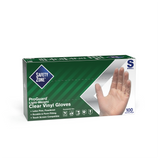 Safety Zone® Vinyl Powdered 2.5 mil Gloves, Clear, Sm, Case of 1000 (SZNGVDR-SM-HH) Case of 1000