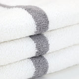 Hospeco® Power Gym Hand Towel 16x27 Gray Stripe, 120/Case (HOSPWR-1627-3GYCS-CS) Case of 120