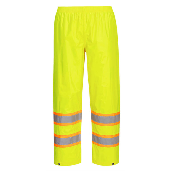 Portwest® Hi-Vis Contrast Tape Rain Pants , Yellow, Size M (H447YERM) Each