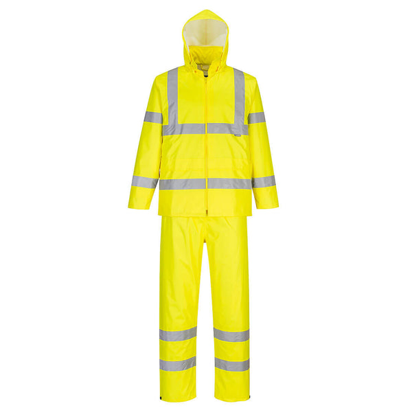 Portwest® Hi-Vis Packaway Rainsuit, Yellow, Size 4XL (H448YER4XL) Each