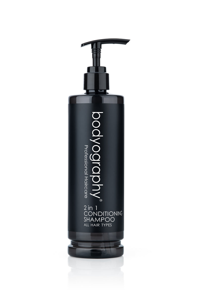 Bodyography® Pump Bottle - 2 in 1 Conditioning Shampoo, 13.5 fl oz (HA-M-BD-RF-08) Case of 20