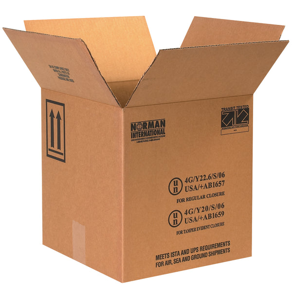 12 1/4 x 12 1/4 x 12 3/4" 4 - 1 Gallon Plastic Jug Haz Mat Boxes (HAZ1052) Bundle Of 20