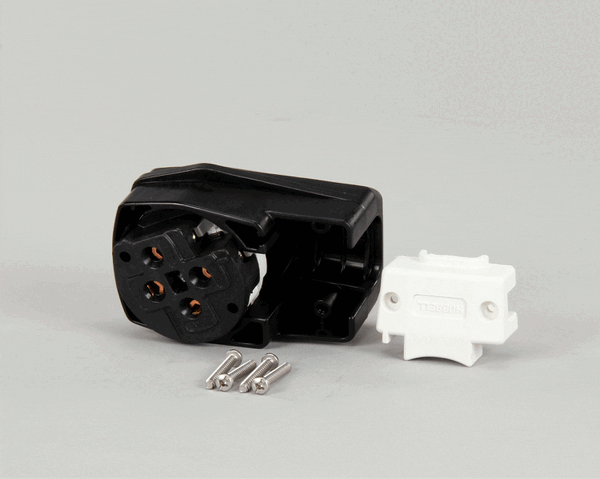 Hubbell Lighting 8452C 4-Prong 50A 250V Plug Angled (HBL8452C) Each