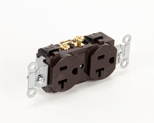 Hubbell Lighting Cr20 Duplex Receptacle Brown (HBLCR20) Each