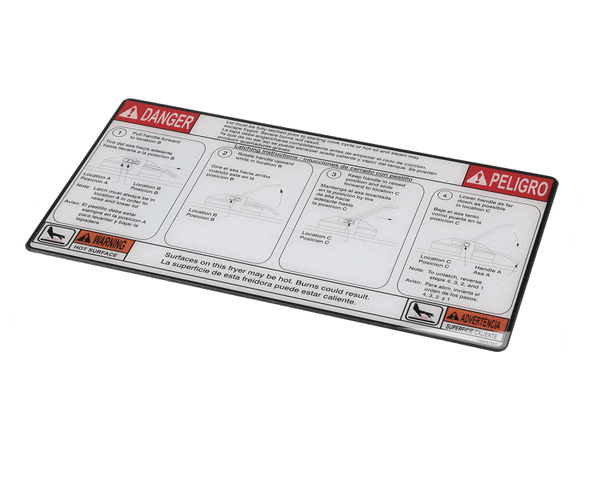 Henny Penny 168572 Label-Lid Instr Eng/Spa (HEN168572) Each